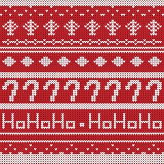 Christmas Knitted Seamless Pattern Background Vector Design.