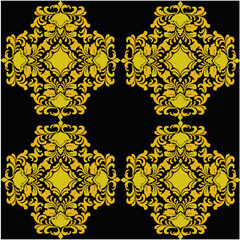 black and white background with gold ornament