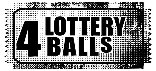 Lottery Balls Display Bold Typography for Gaming Concepts