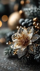 New Year sparkling flower centerpiece