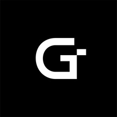 Simple and elegant GT letter logo design.