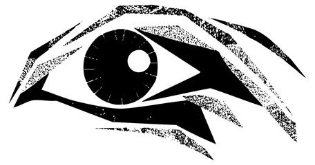 Eye Observes Detail in Minimalist Illustration