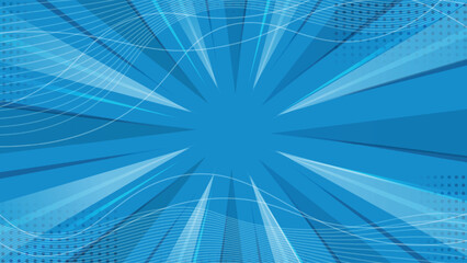 Editable Dynamic Blue Comic Background for Design or Animation Projects