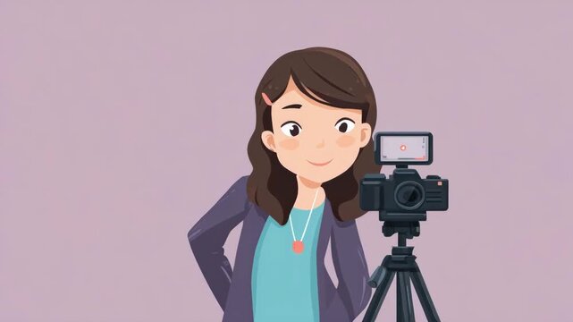 Analyst filming a video summary to communicate opinion poll insights clearly to remote stakeholders.