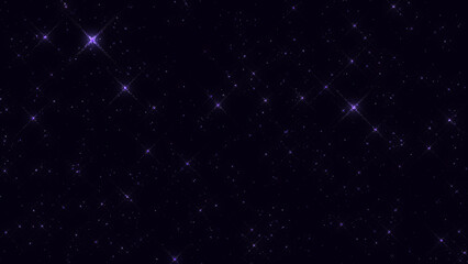 Glimmering stars sparkle in a dark void.