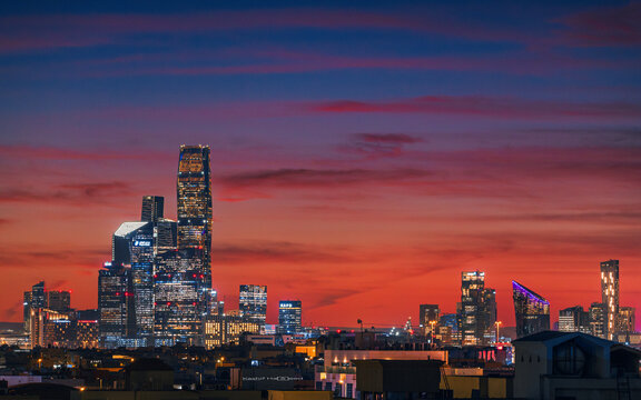 beautiful sunset at Riyadh city saudi arabia