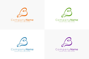 Letter B logo with line design, the letter B logo is often used as a company logo