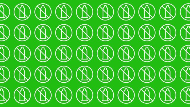 Pattern of no condom symbols on a green background. Suitable for health campaigns, sexual education materials, reproductive health resources, and medical brochures.