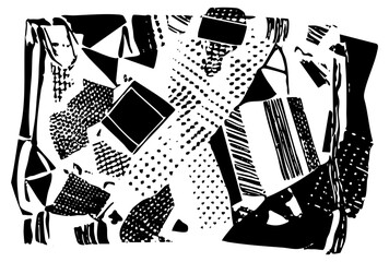 Abstract shapes explode with energy in a dynamic composition