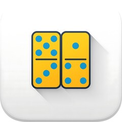 Black and white set of dominoes isolated on a white background for a fun game of chance and luck