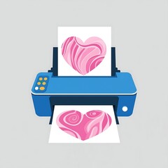 Pink heart with roses vector icon illustration for web design and printing concept