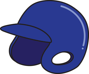Baseball Helmet blue color sport icon.