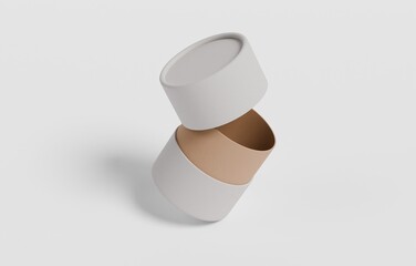 White Cardboard Kraft Tube For Branding Showcase