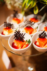 Strawberry cheese cake canape  