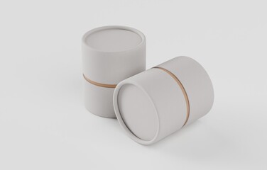 White Cardboard Kraft Tube For Branding Showcase