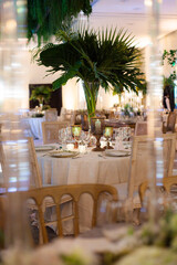 table setting in a restaurant
