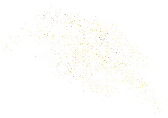 Abstract Gold Glitter Splash. Scatter Of Sparkling Confetti on Transparent Background