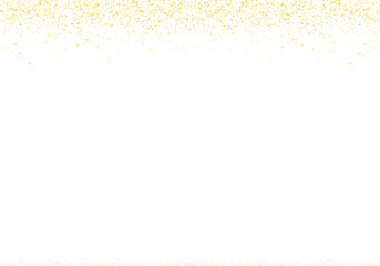 Abstract Gold Glitter Splash. Scatter Of Sparkling Confetti on Transparent Background