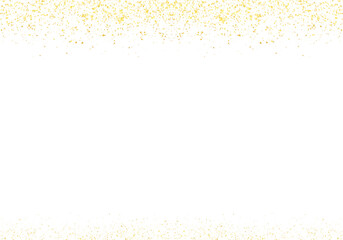 Abstract Gold Glitter Splash. Scatter Of Sparkling Confetti on Transparent Background
