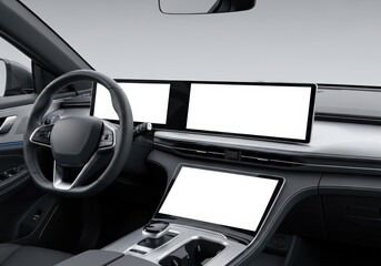 Contemporary Car Interior Design with Customizable Digital Interfaces