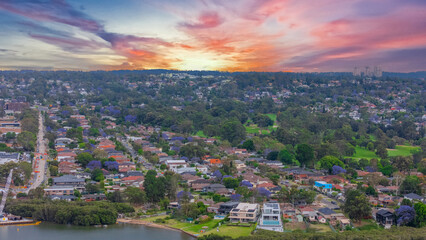 Wentworth Point a suburb in western Sydney newly built residential high rise apartments area on Parramatta River Sydney NSW Australia