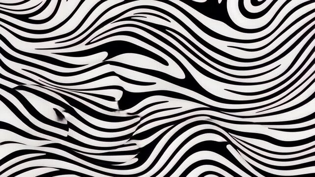 Zebra Pattern Abstraction: An abstract illustration showcasing an intricate zebra stripe pattern in contrasting black and white, creating a dynamic visual experience.