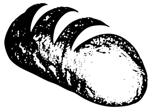 Loaf of bread texture in a bakery illustration