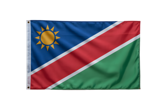 Namibian flag waving proudly, symbol of national pride, unity, and African heritage, celebrating culture and independence day