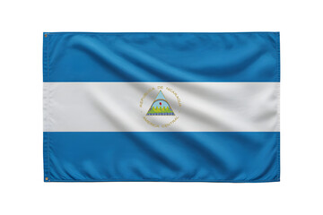 Vibrant Nicaragua flag waving proudly, representing national pride and cultural heritage for patriotic celebrations and global events