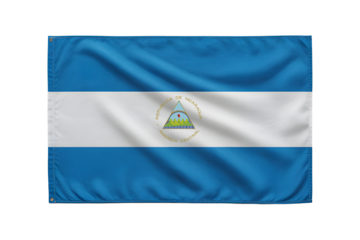Vibrant Nicaragua flag waving proudly, representing national pride and cultural heritage for patriotic celebrations and global events