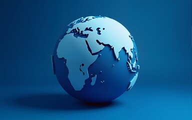 Blue image of globe. High quality