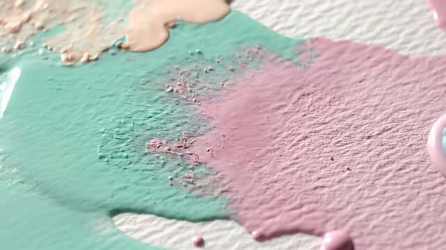 Toothbrushes, cakes with blue icing, and vibrant paint colors on a minimalist poster worthy composition capturing youthful energy and playful creativity perfect for advertising childrens.