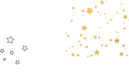 Golden glittery star elements vector illustration for christmas and new year celebration decoration design use
