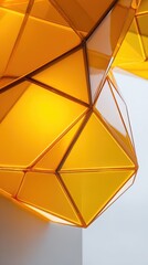 Geometric Orange Wall Lamp Design