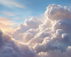 Stunning Cumulus Clouds at Sunrise