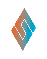 3D blue cube logo icon design concept for business web illustration symbol