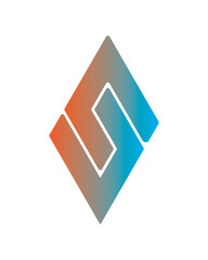 3d blue cube graphic design symbol