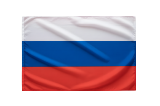 Vibrant Russian flag waving, embodying national pride and patriotism for global events and cultural celebrations