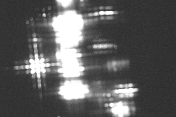 retro film overlay effect with scratch dust and light leaks, retro grain noisy film distressed texture light leak flare on black background, Black and white background