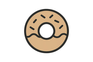 Fototapeta premium Donut cake with sprinkles on transparent background