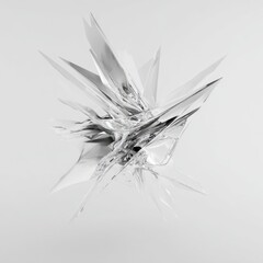 Abstract Geometric Design With White Shapes