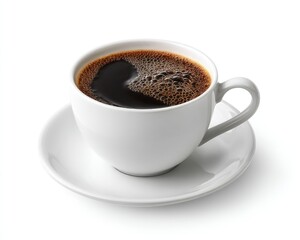 White Coffee Cup On White Saucer