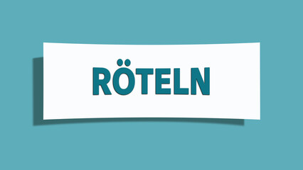 Roeteln (rubella) - A card isolated on light green background.