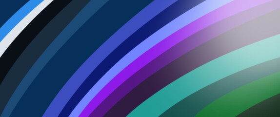 Ilustración con líneas curvas coloridas