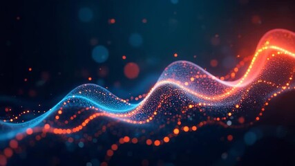 An abstract composition featuring vivid colors representing data flows and interconnected systems, with prominent copy space for text overlay or branding. - Powered by Adobe