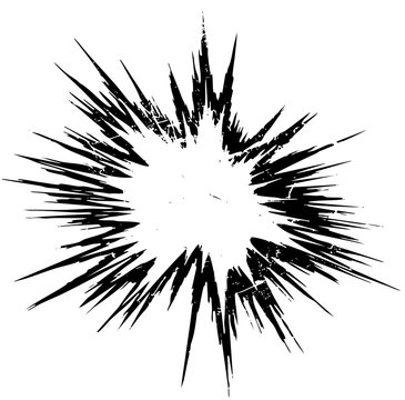 Explosion radiates energy in abstract graphic design