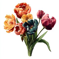 Colorful Tulip Bouquet Arrangement