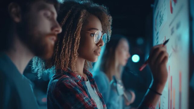 Medium shot of a team collaborating in an office to implement comprehensive SEO strategies combining onpage offpage and technical elements for maximum online visibility.