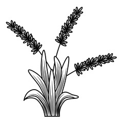 Minimalist flowers and leaves for tattoos, logos, and packaging. Hand-drawn wedding herbs, elegant wildflowers for invitation cards. Black sketch illustration isolated on white background.