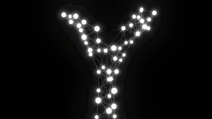 Abstract Network Nodes Forming, Connecting, and Fading Away